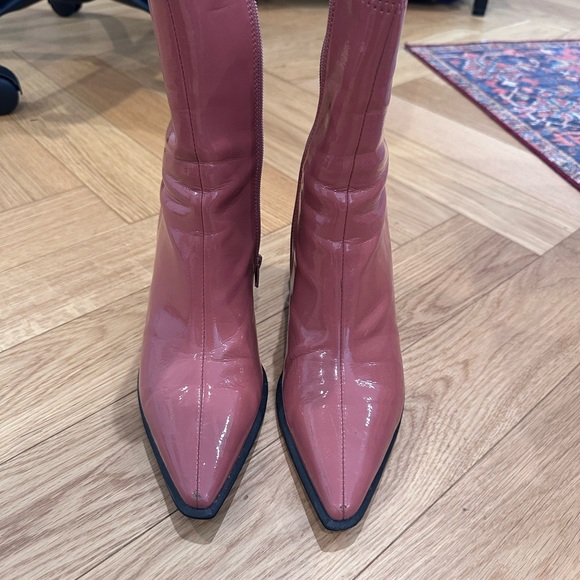 Jeffery Campbell Dark Rose Crinkle Pattern Boots - Picture 3 of 5